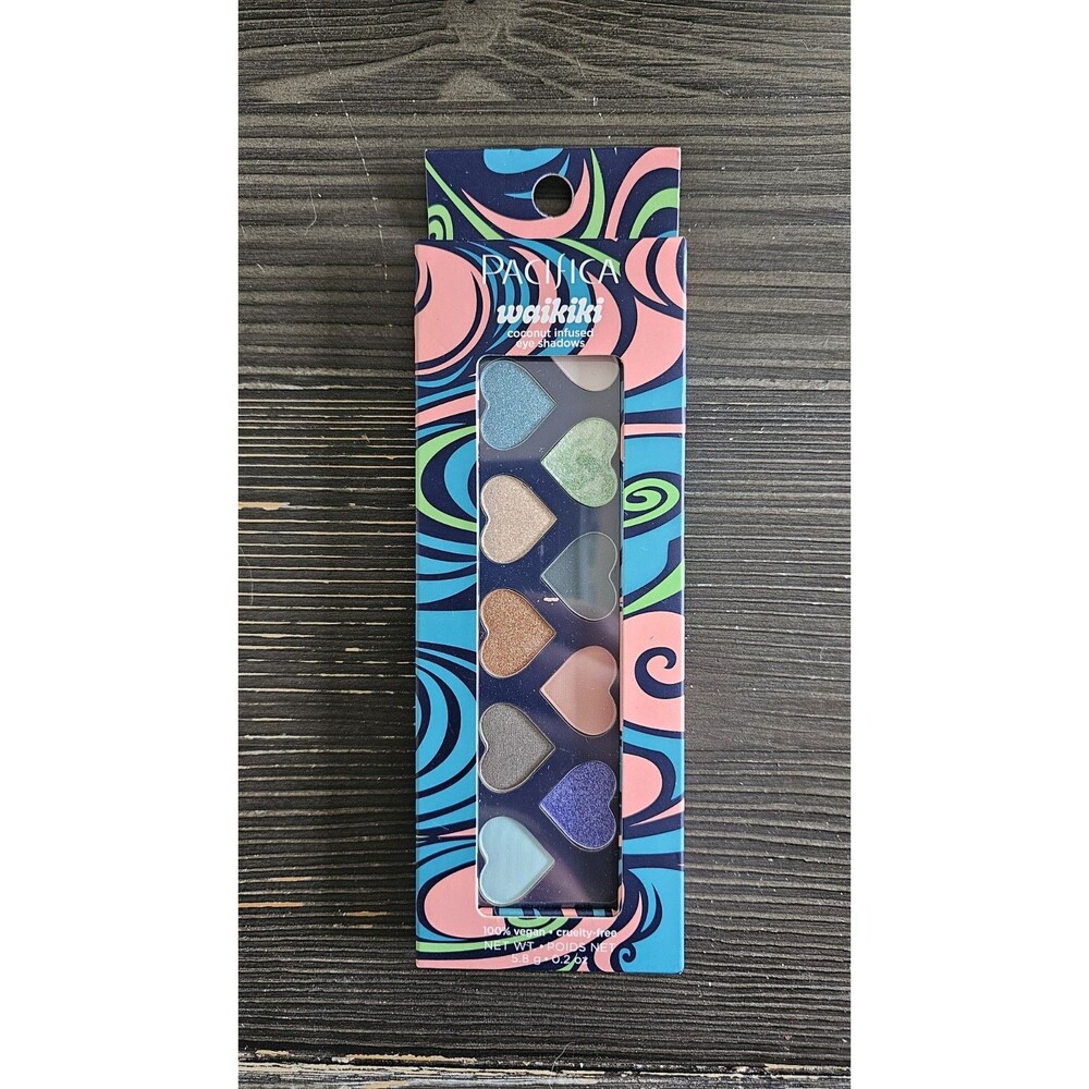 Pacifica Waikiki Coconut Infused 10-Shade Eyeshadow Palette New In Box